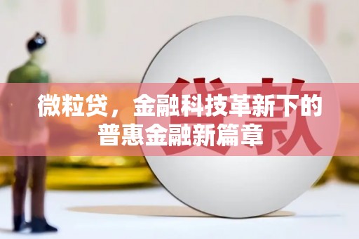 东坑微粒贷，金融科技革新下的普惠金融新篇章