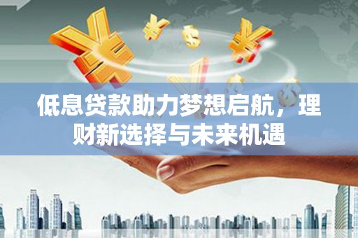 东坑低息贷款助力梦想启航，理财新选择与未来机遇