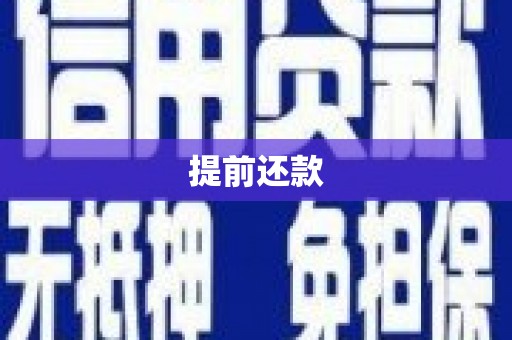 东坑提前还款