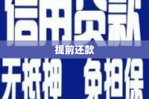 东坑提前还款